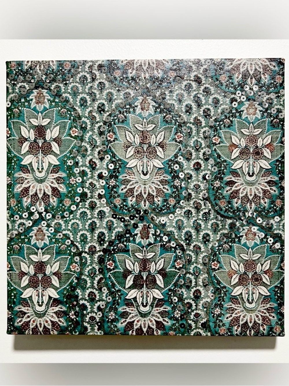 Teal Pattern Wall Art Canvas